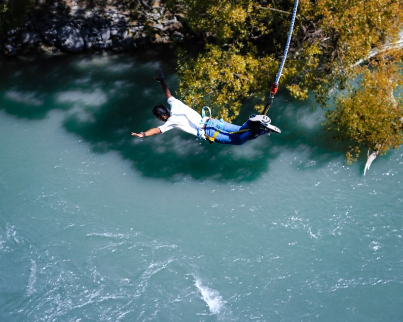 Bungee Jumping - man bungee jumping