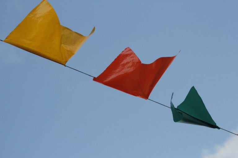 Festa Junina - three kites are flying in the sky together